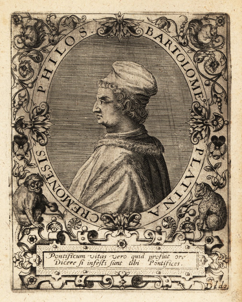 Bartolomeo Sacchi door Theodore de Bry