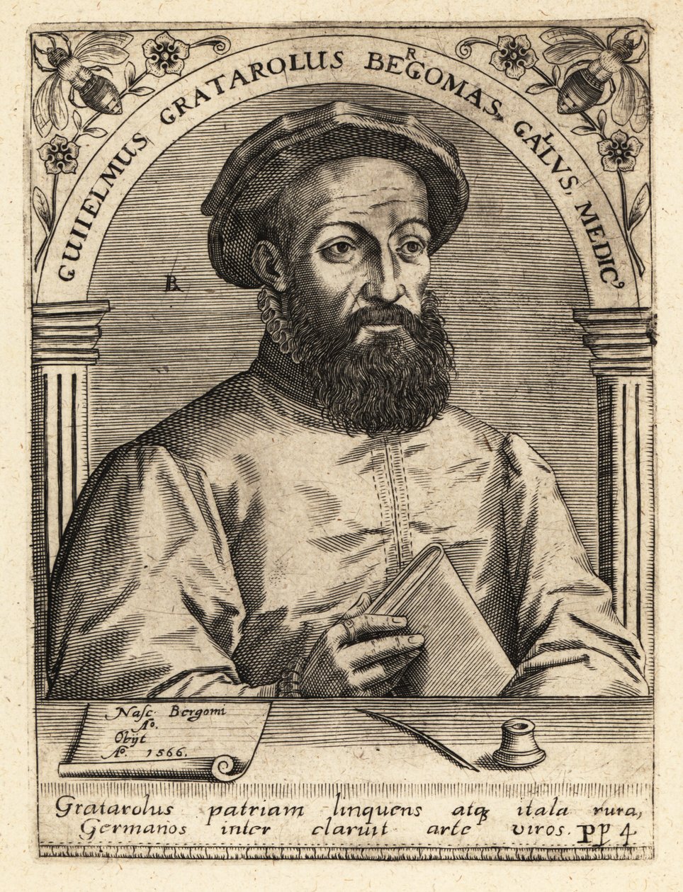 Guglielmo Gratarolo door Theodore de Bry