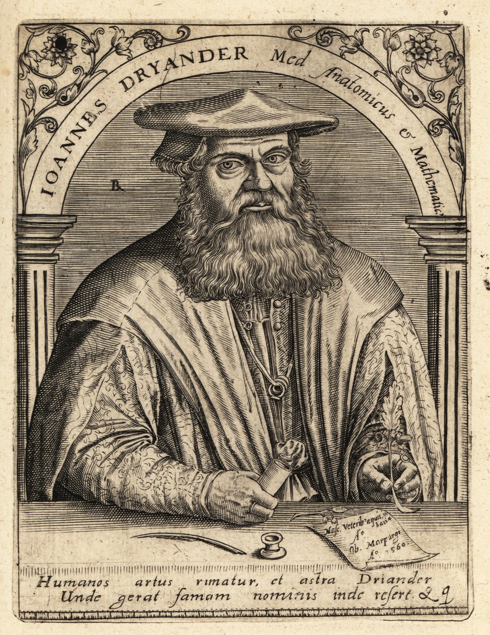 Johann Dryander door Theodore de Bry