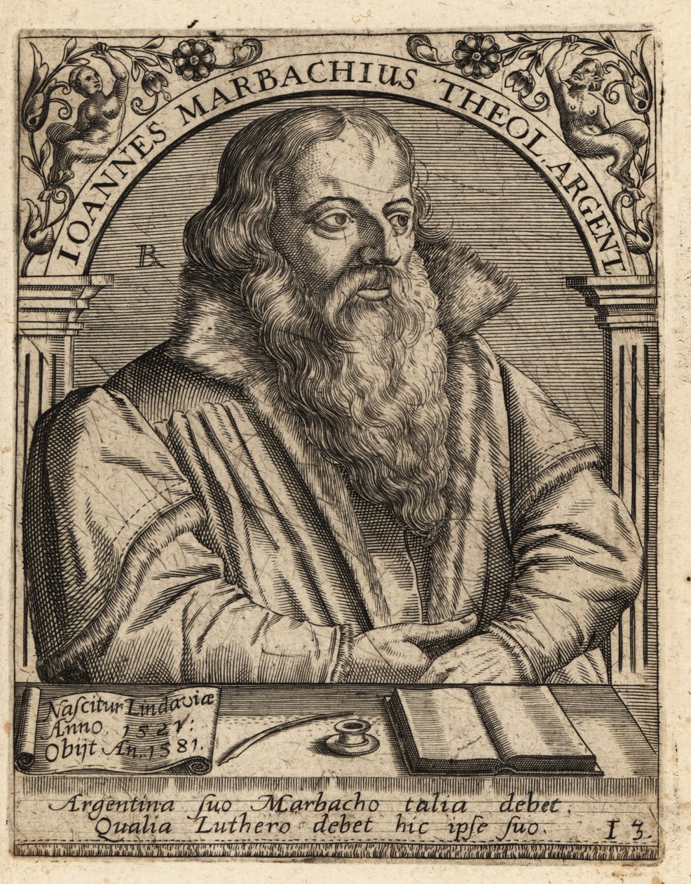 Johann Marbach door Theodore de Bry