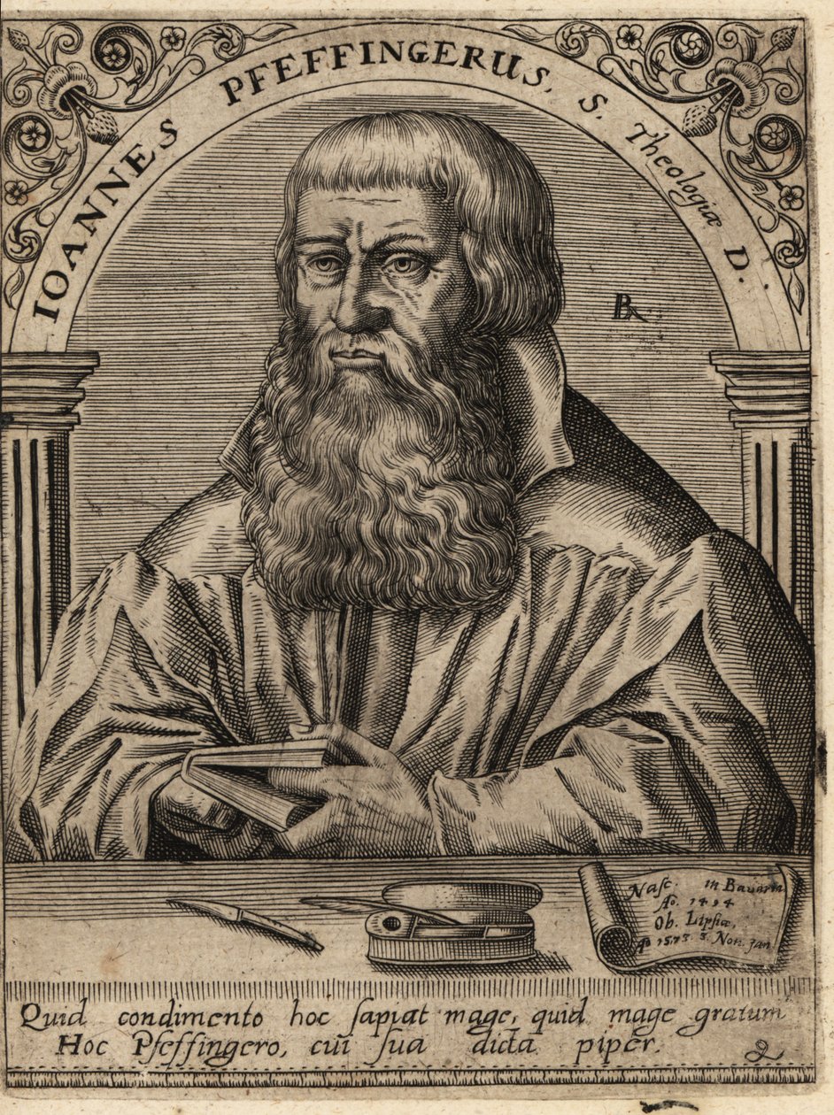 Johann Pfeffinger door Theodore de Bry