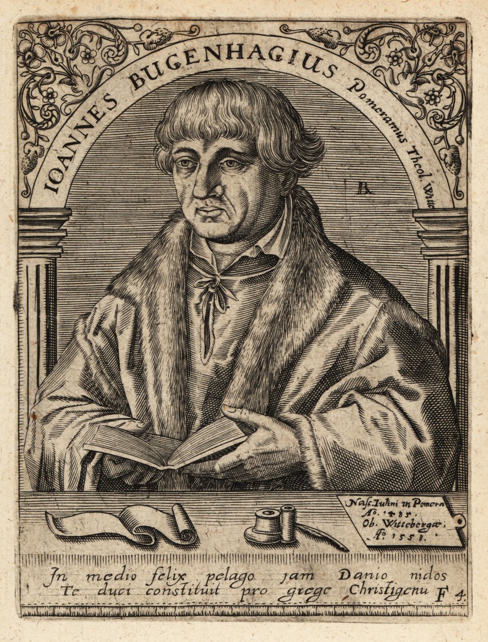 Johannes Bugenhagen door Theodore de Bry