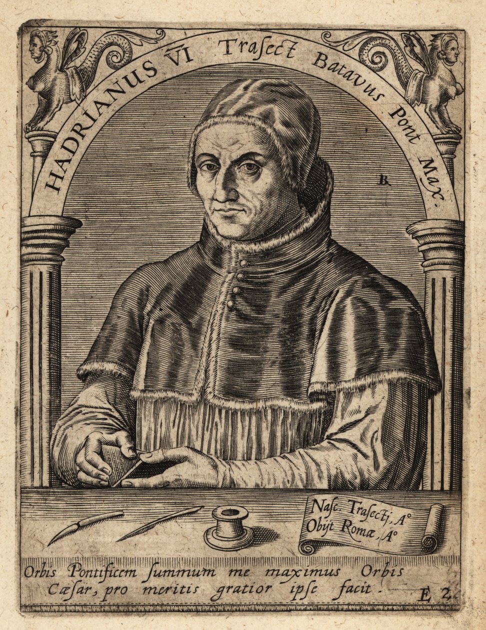 Paus Adrianus VI door Theodore de Bry