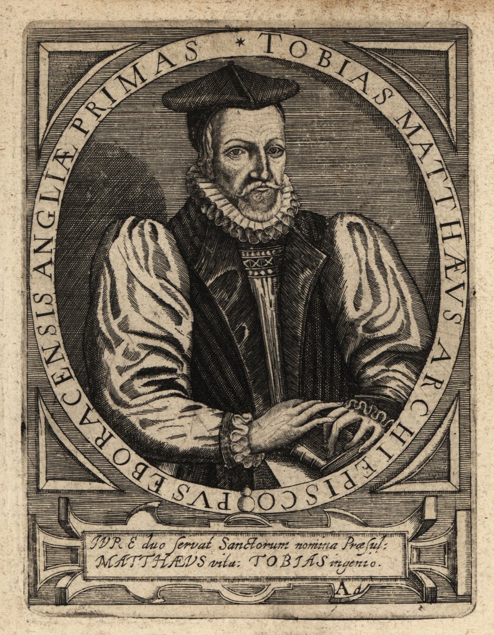 Tobias Matthew door Theodore de Bry