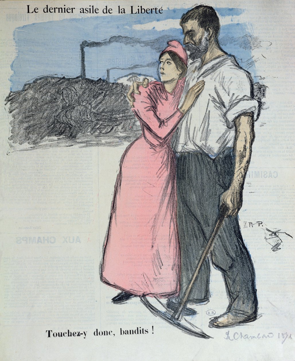 Marianne met een Arbeider, illustratie uit 