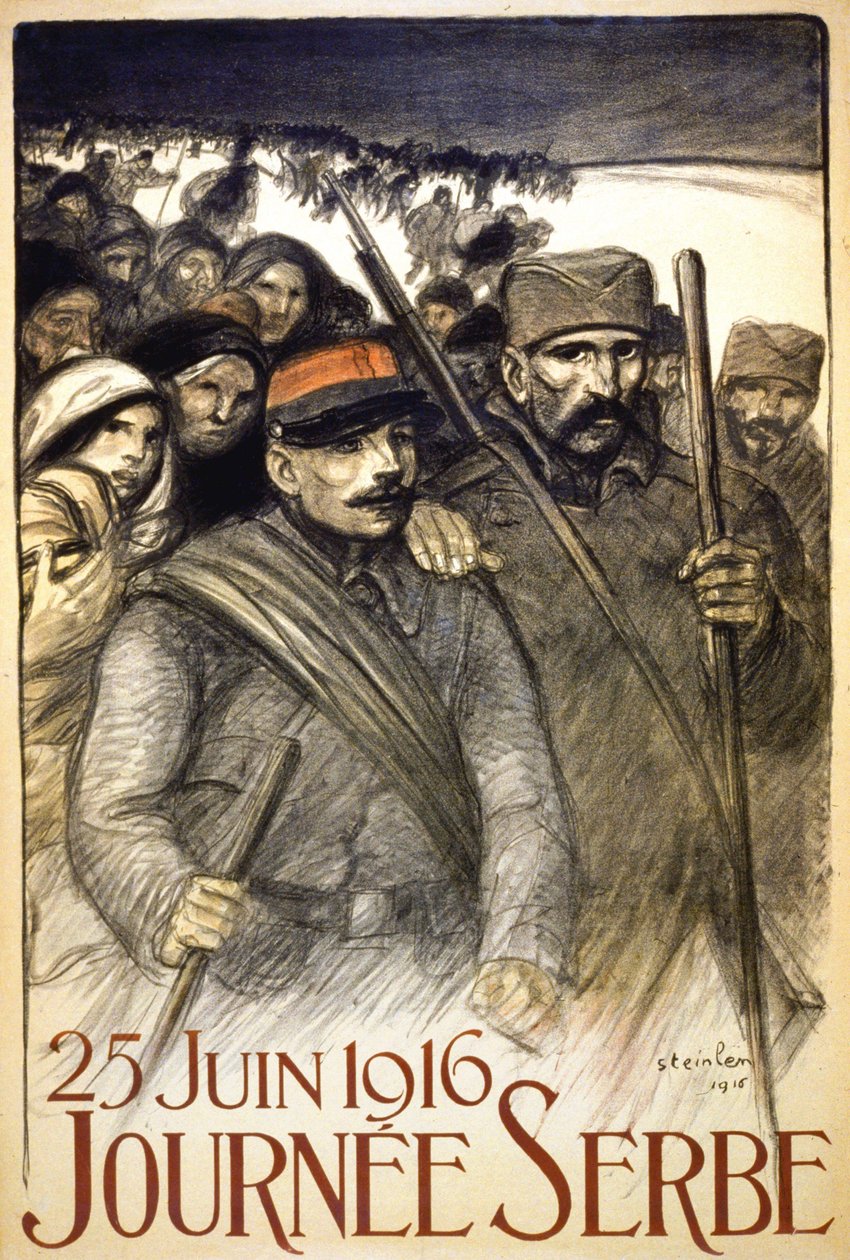 Servische Dag, 25 juni door Théophile Alexandre Steinlen