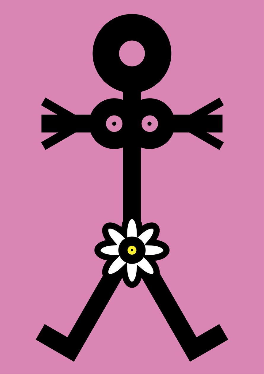 Vrouw met Bloem Icoon door Thisisnotme Thisisnotme