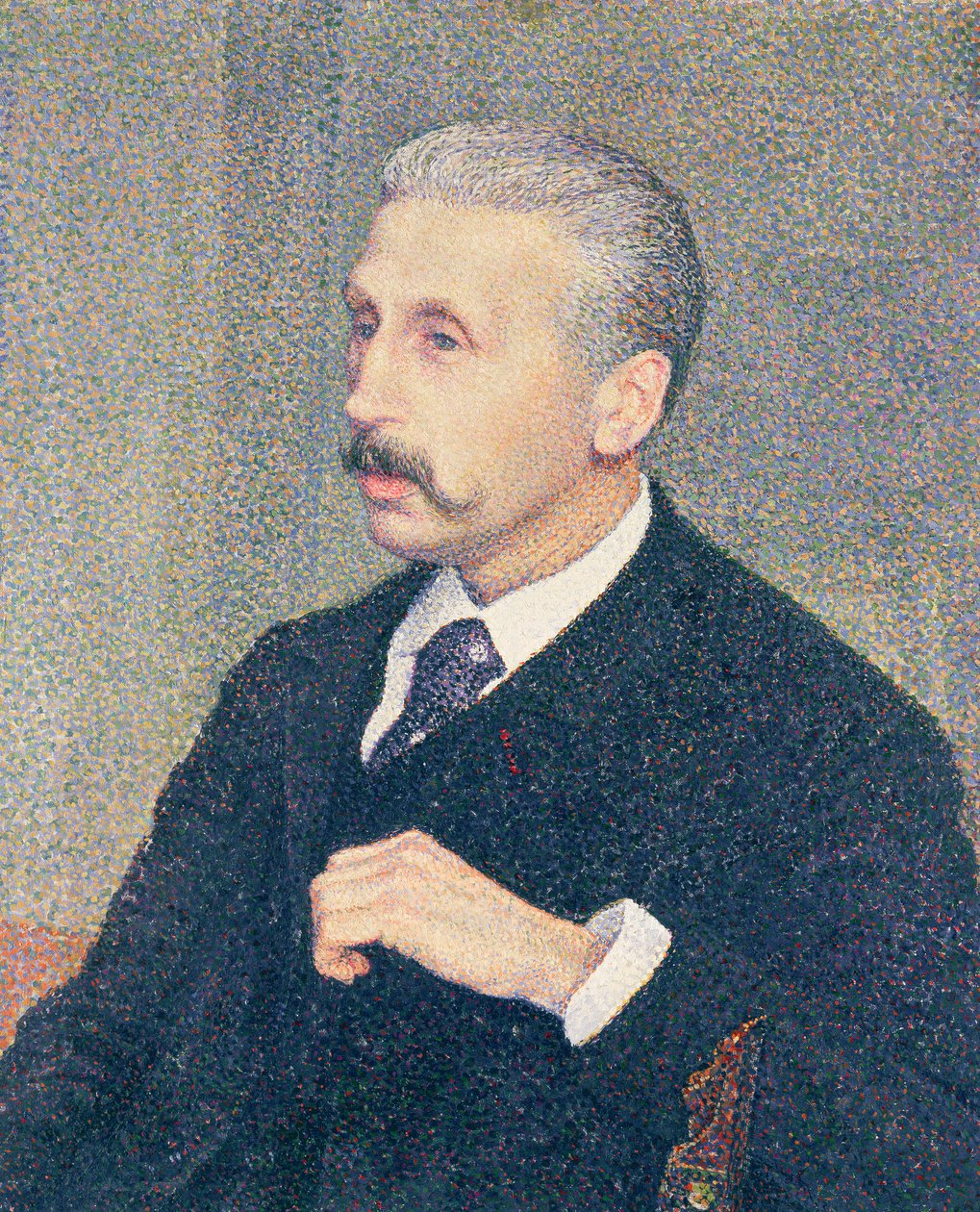Portret van Auguste Descamps, de oom van de schilder door Théo van Rysselberghe