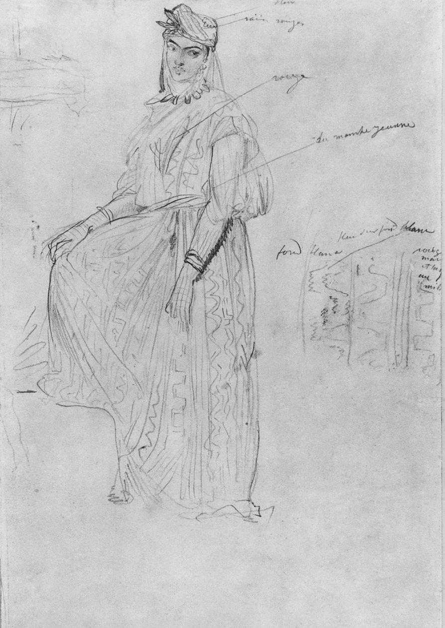 Moorse vrouw door Théodore Chassériau