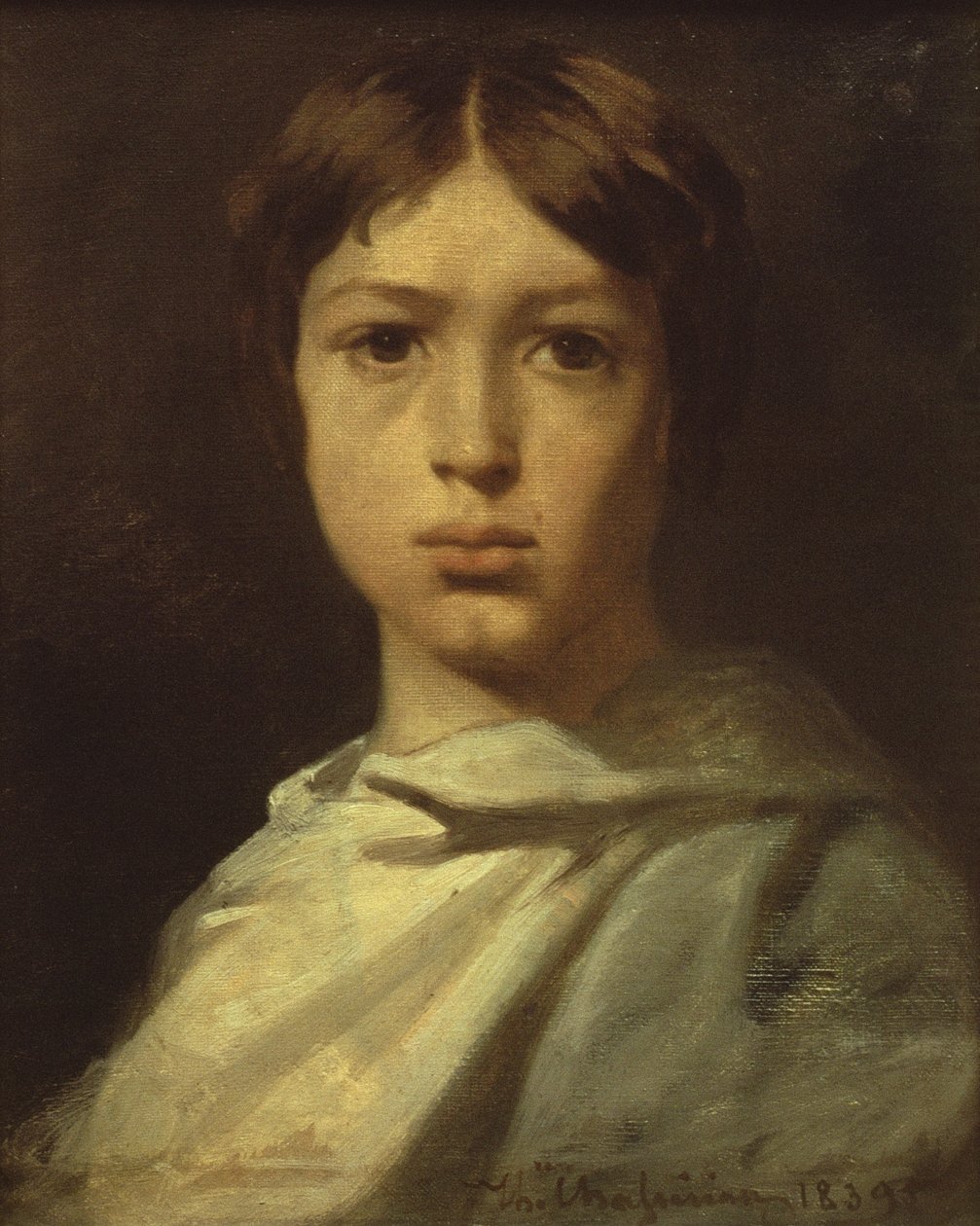 Portret van een Jonge Jongen, of De Kleurenslijper van de Kunstenaar, 1839 door Théodore Chassériau