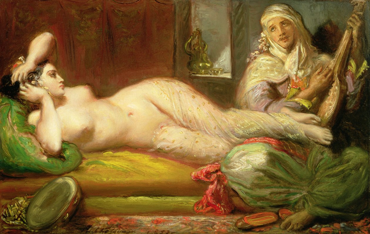 Liggende Odalisk, 1853 door Théodore Chassériau