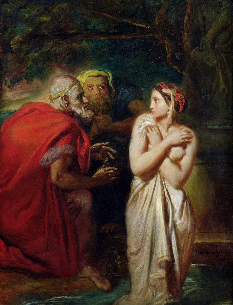 Susanna en de ouderlingen, 1856 door Théodore Chassériau
