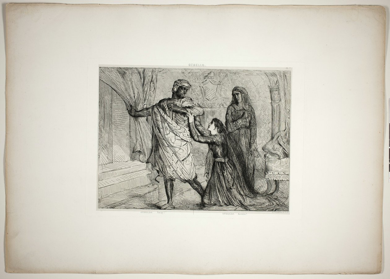 Weg, plaat zeven uit Othello door Théodore Chassériau