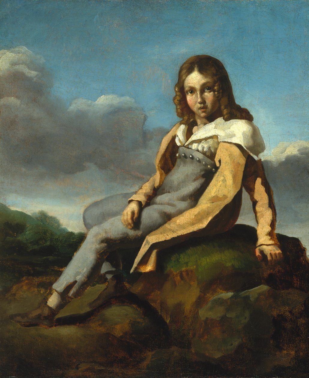 Alfred Dedreux (1810-1860) als kind door Theodore Gericault