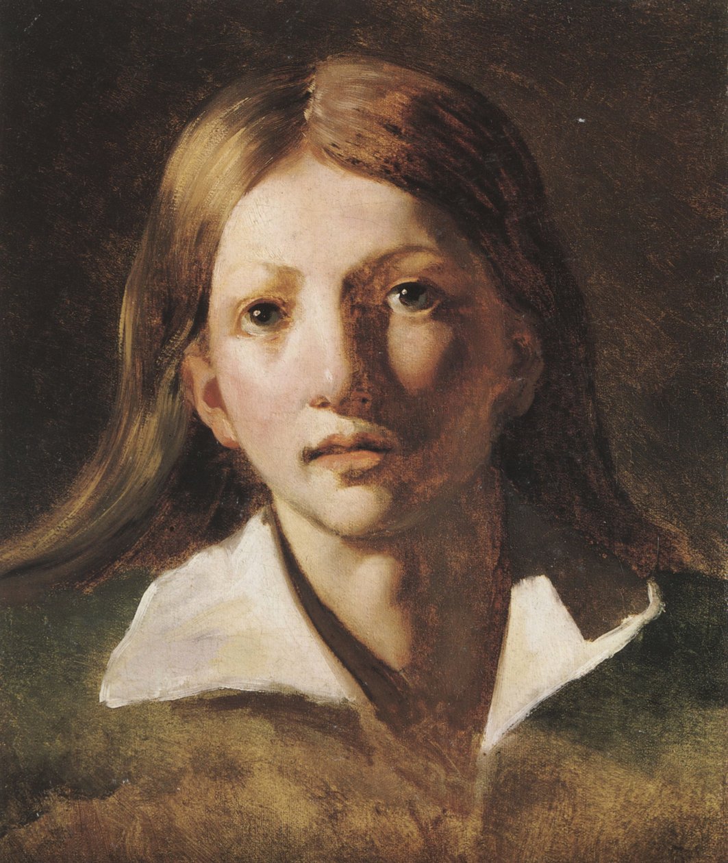 Portretstudie van een jongere door Theodore Gericault