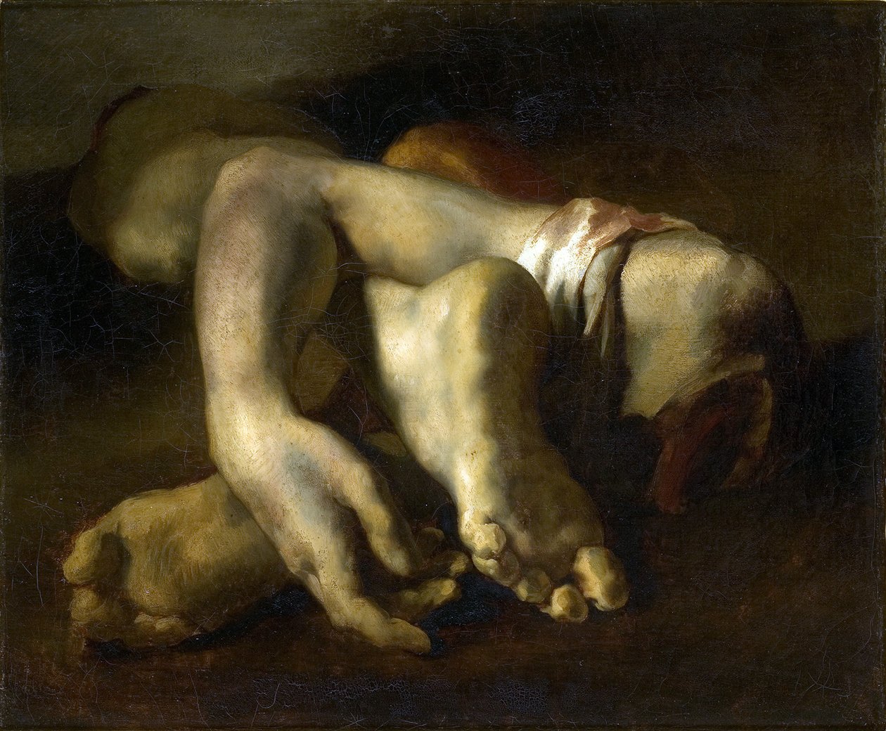 Studie van voeten en handen door Theodore Gericault