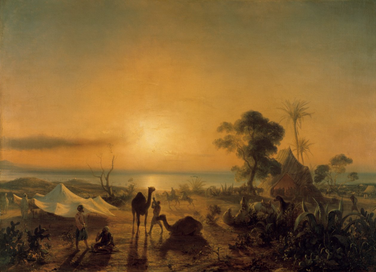 Het kamp bij Staoueli, 1830 door Jean Antoine Theodore Gudin