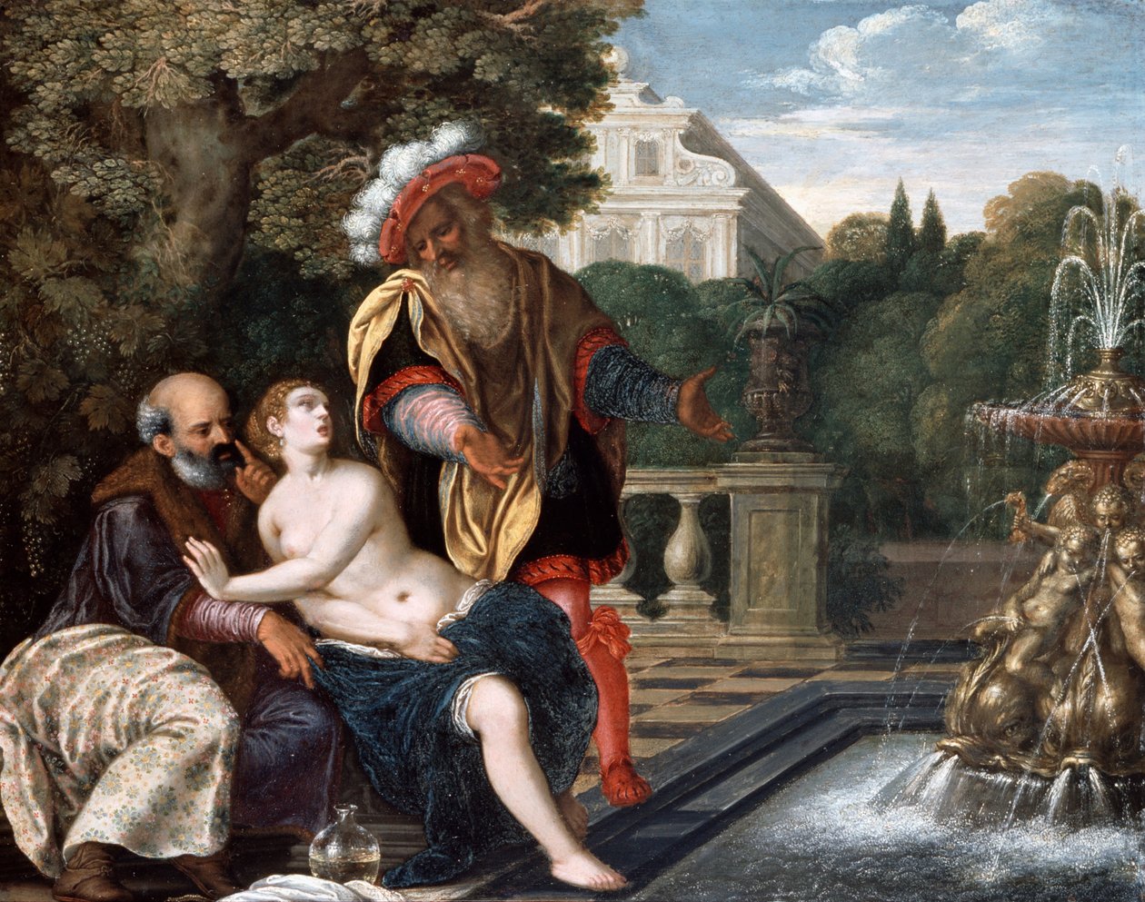 Susanna en de ouderlingen door Jakob Ernst Thomann von Hagelstein