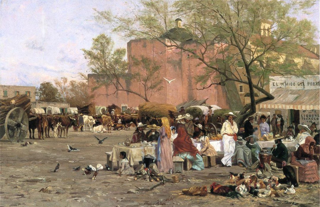Marktplaza, 1879 door Thomas Allen