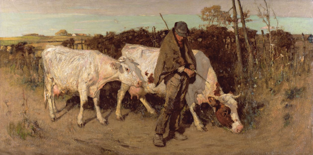 Terugkeer van de weide, 1890 door Thomas Austen Brown