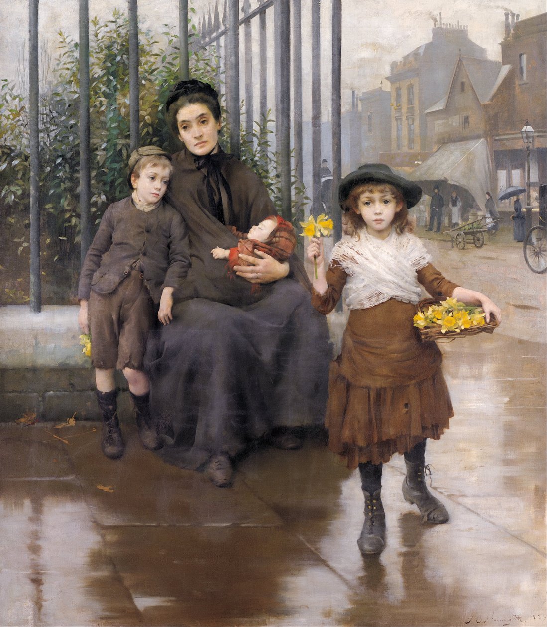De knijp van armoede door Thomas Benjamin Kennington
