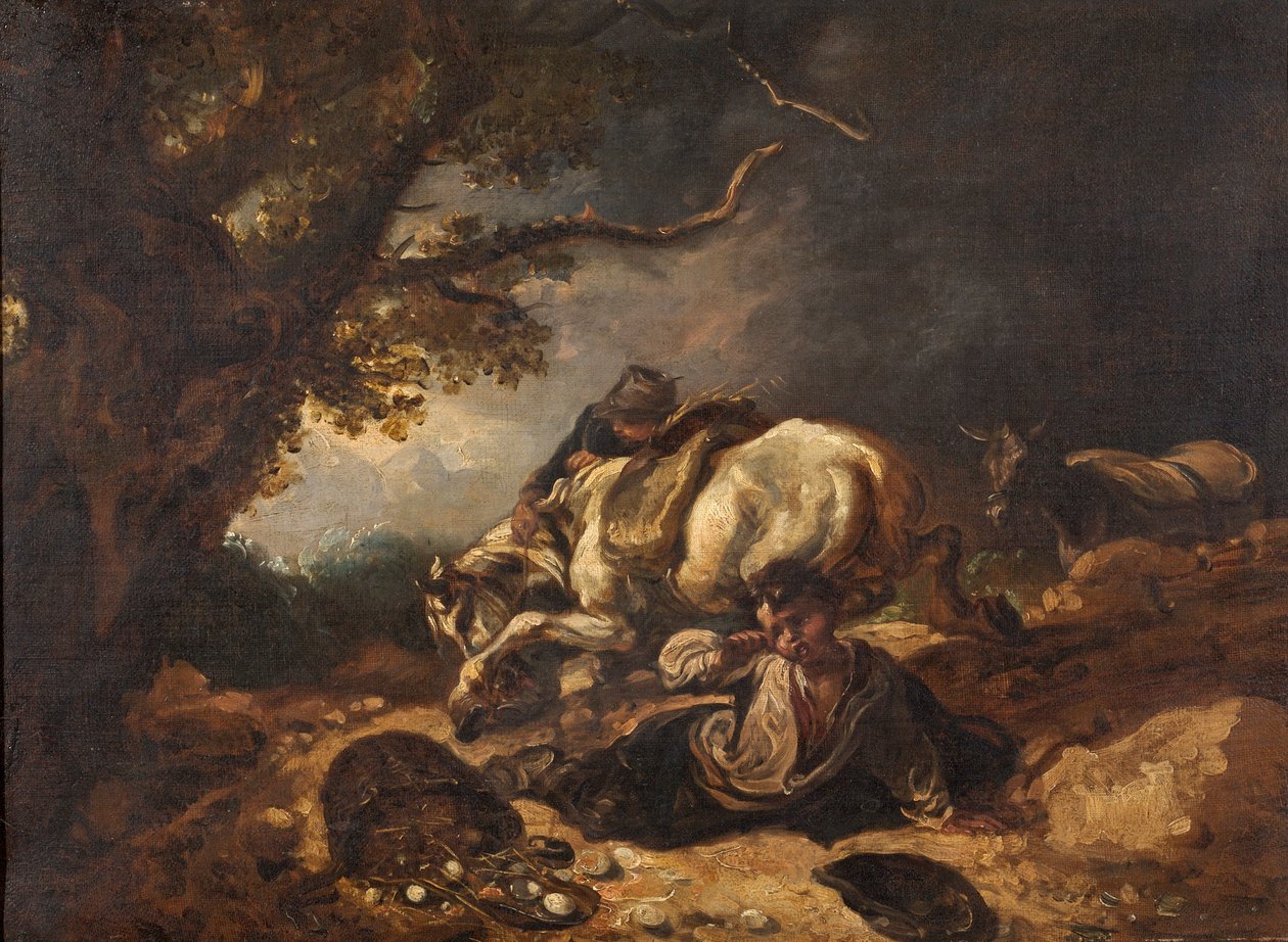 Een ongeluk met markteieren door Thomas Barker of Bath
