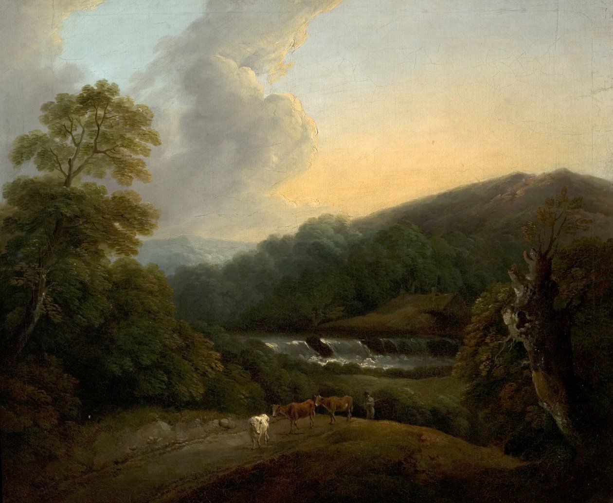 Bergachtig landschap door Thomas Barker of Bath