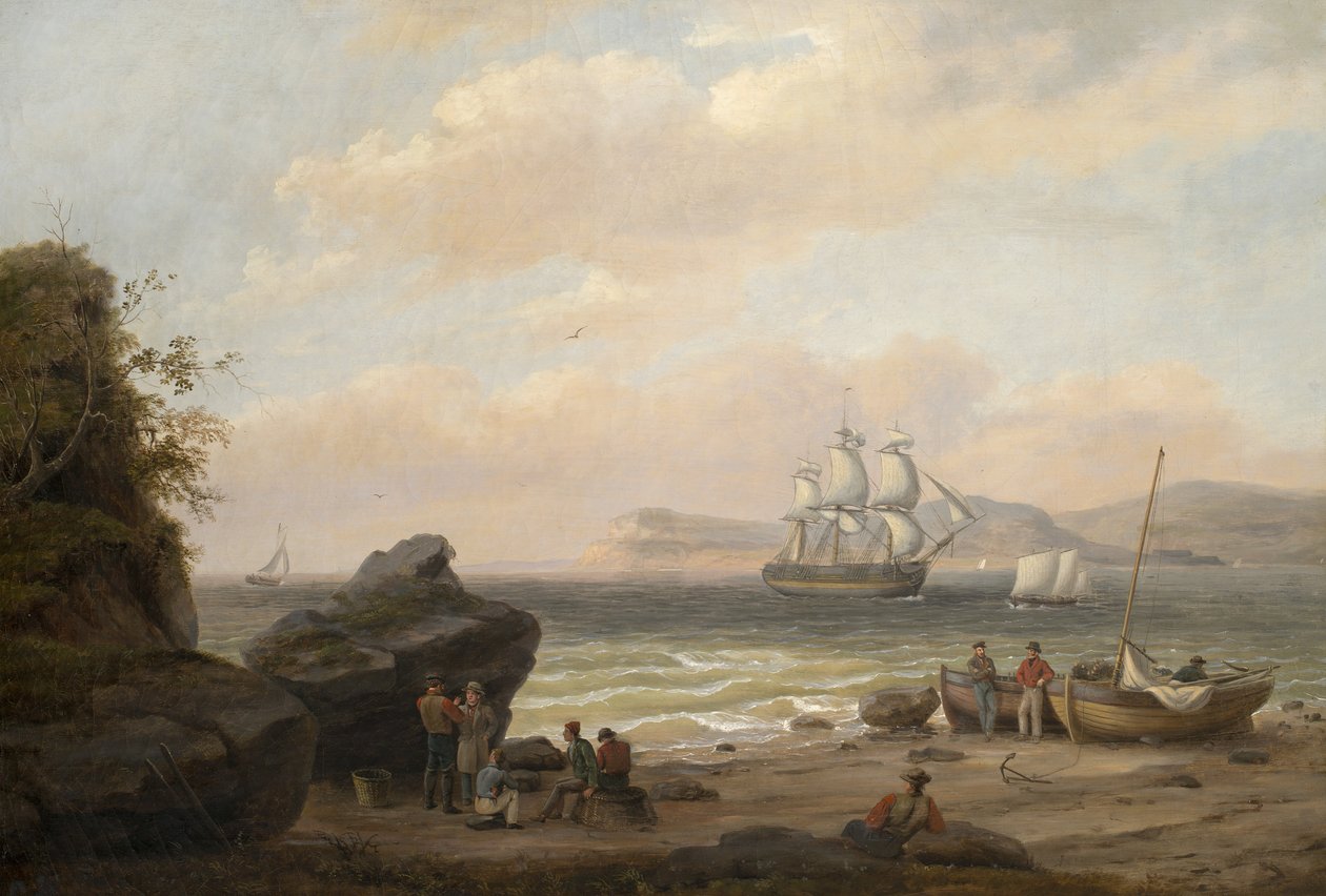 Marine Uitzicht, 1835 door Thomas Birch