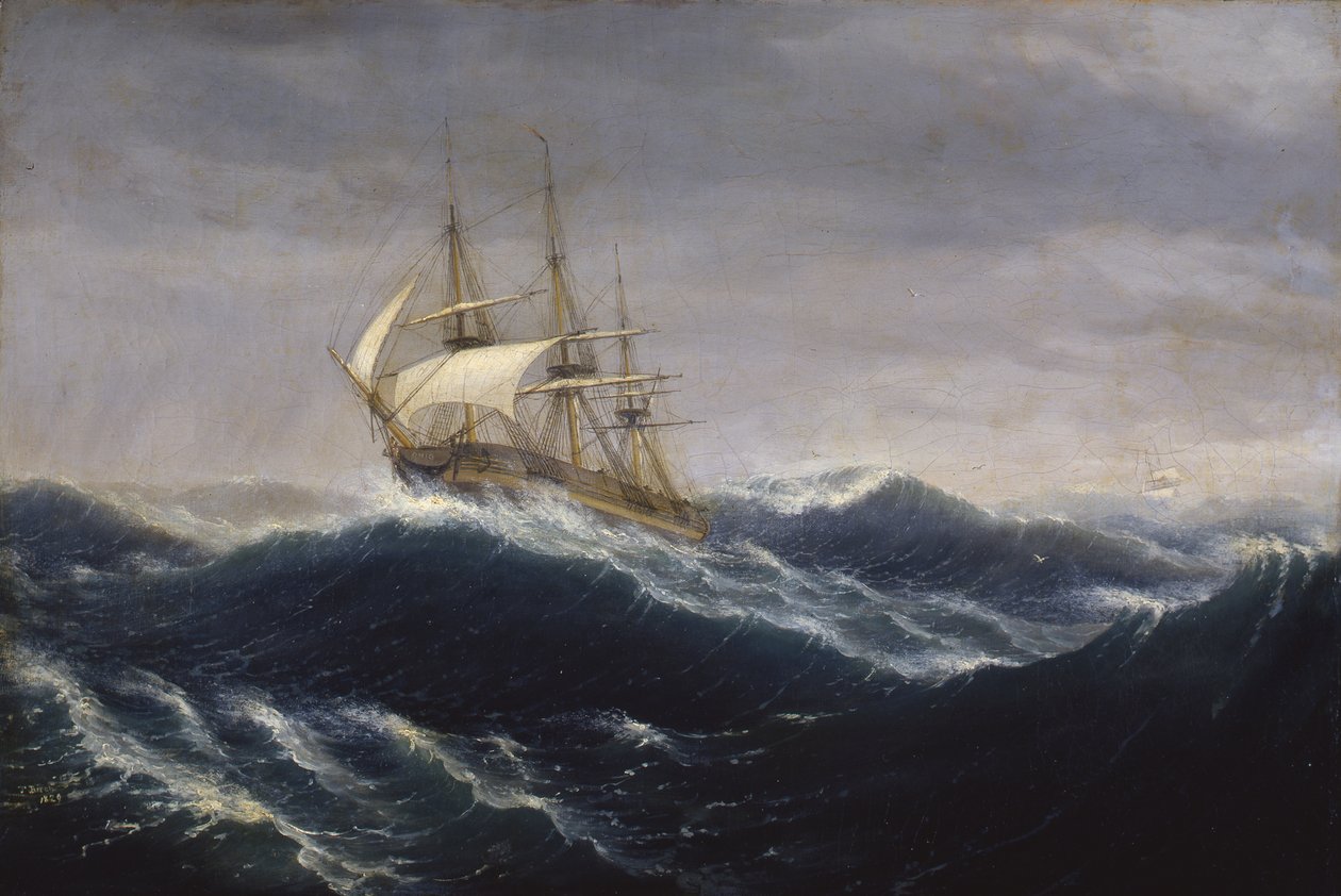 Het Schip Ohio, 1829 door Thomas Birch