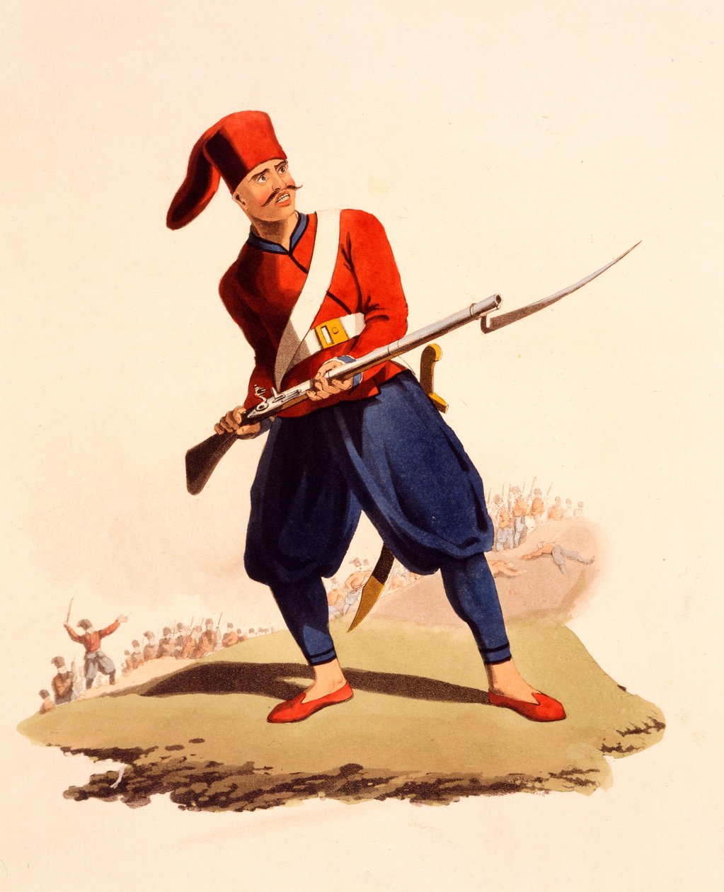 Officier van de Europese Infanterie van het Ottomaanse Leger, uit 