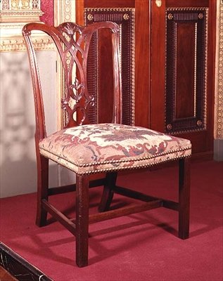 Stoel met lintenrug door Chippendale, ca. 1760 door Thomas Chippendale