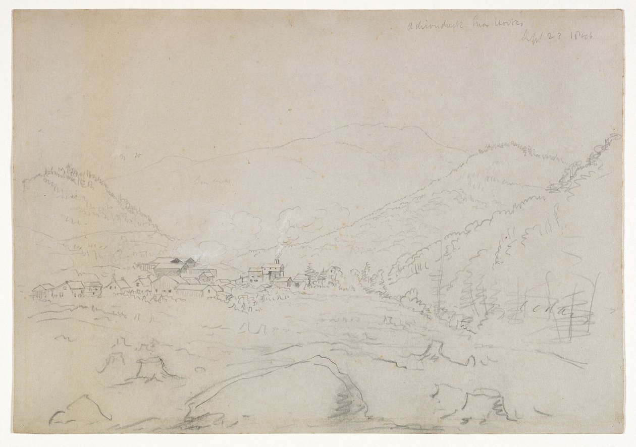 Adirondacks IJzerwerken, 1846 door Thomas Cole