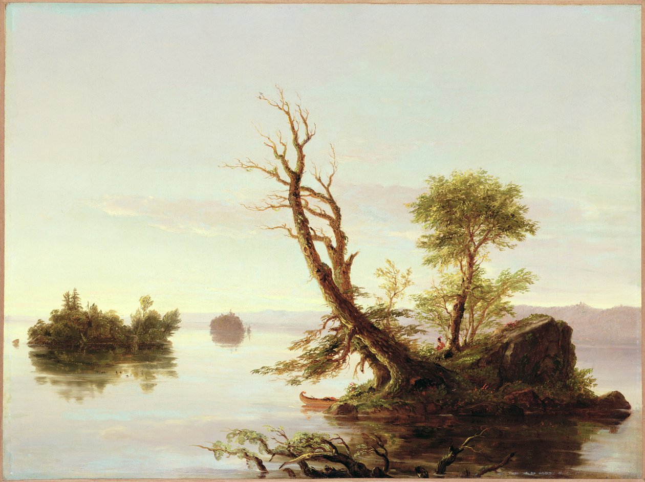 Amerikaans meerlandschap, 1844 door Thomas Cole