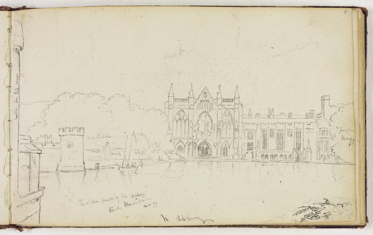 Newstead Abbey, Nottinghamshire, Engeland door Thomas Cole