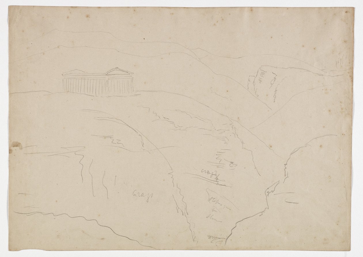 Tempel in Segesta, Sicilië, 1842 door Thomas Cole