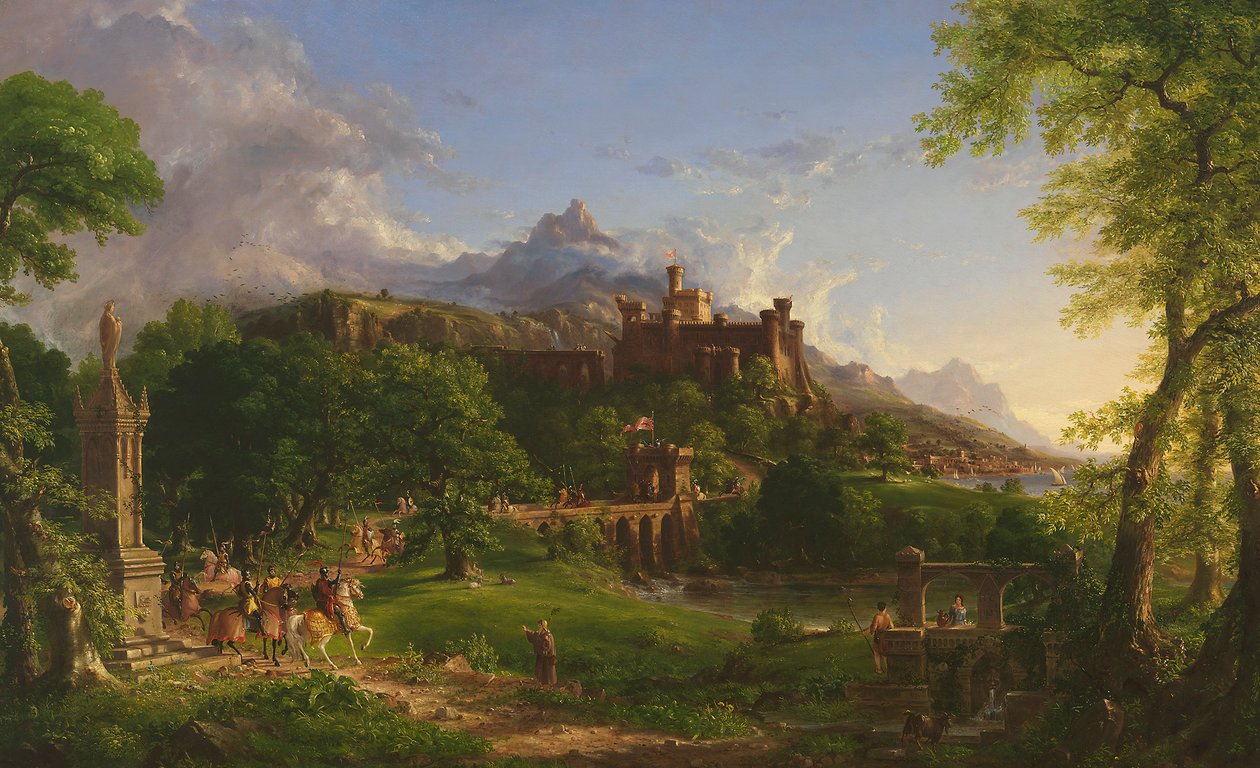 Het vertrek, 1837 door Thomas Cole
