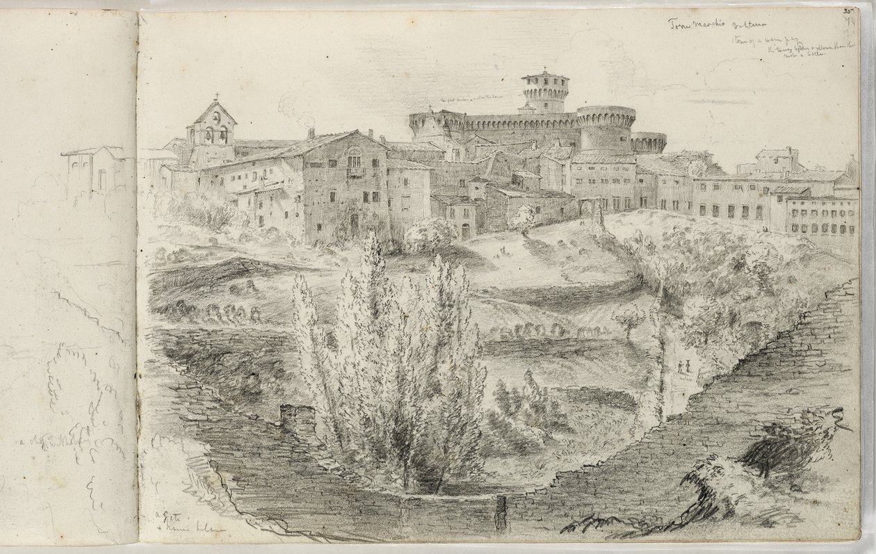 De Rocca Nuova (of Torre Maschio, Volterra) door Thomas Cole