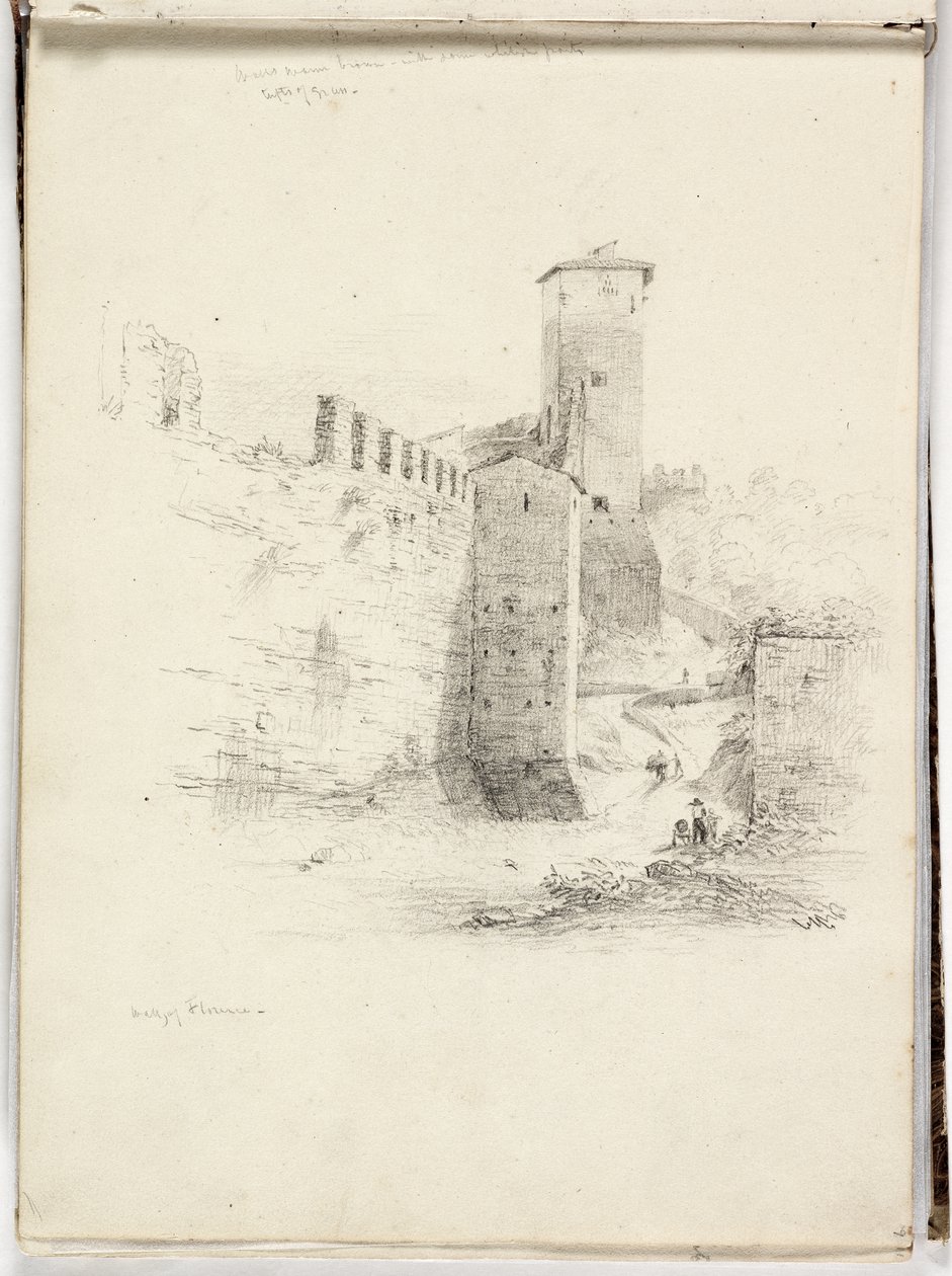 Muur van Florence, 1831 door Thomas Cole