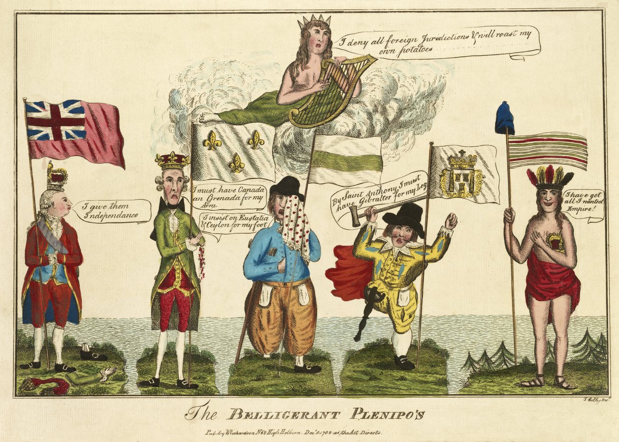 De Strijdende Plenipos, uitgegeven 1782 door Thomas Colley