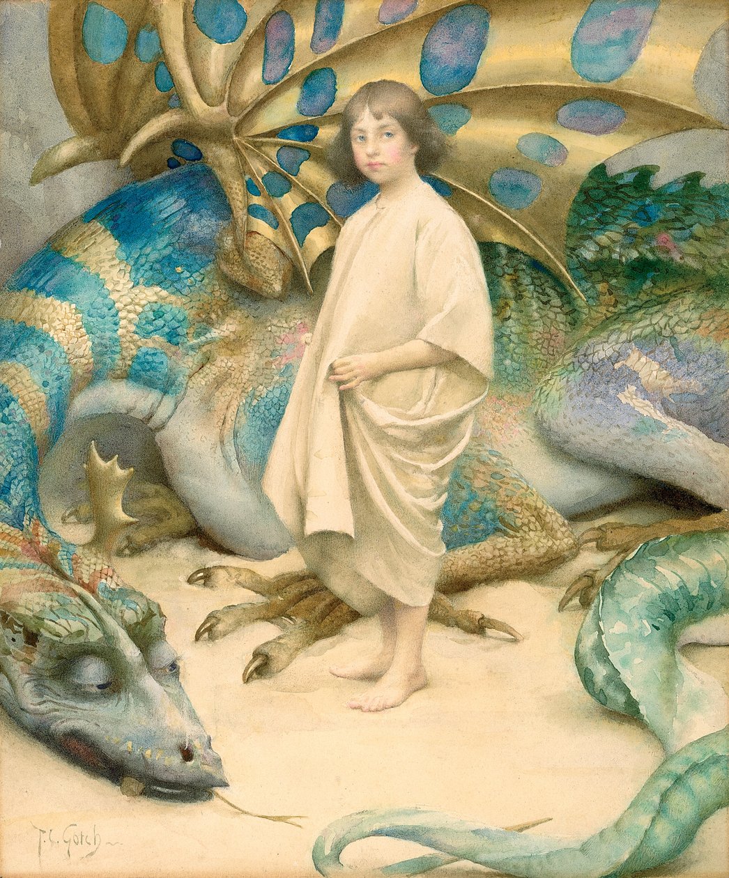 Het Kind in de Wereld door Thomas Cooper Gotch