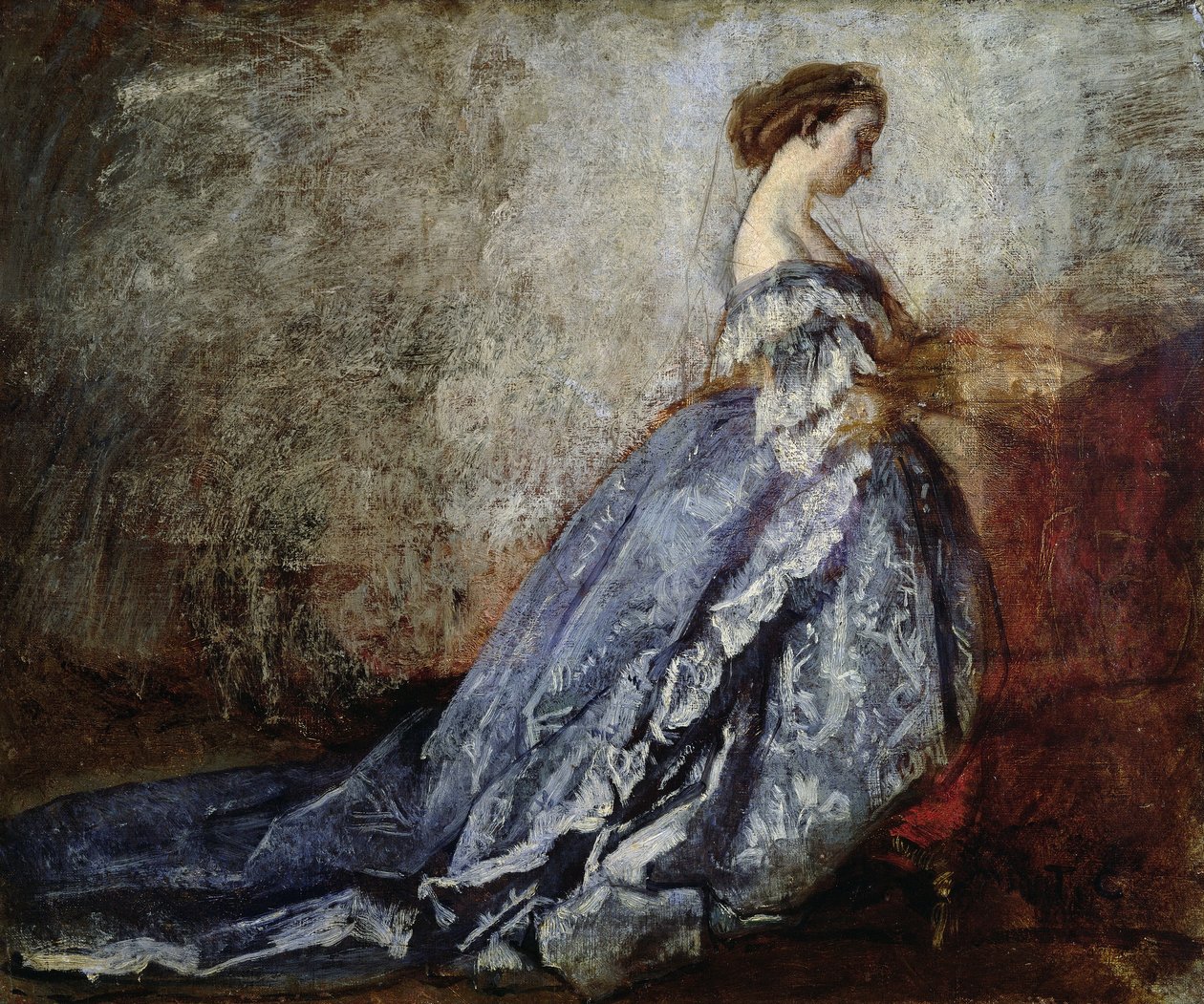 Portret van keizerin Eugenie van Frankrijk (1826-1920) door Thomas Couture