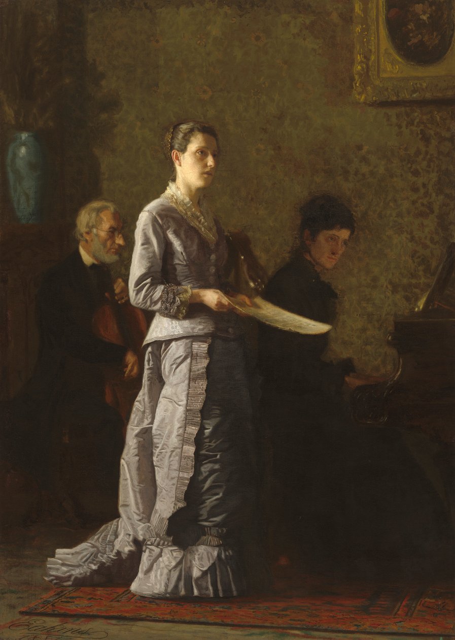 Een Pathetisch Lied Zingen, 1881 door Thomas Eakins