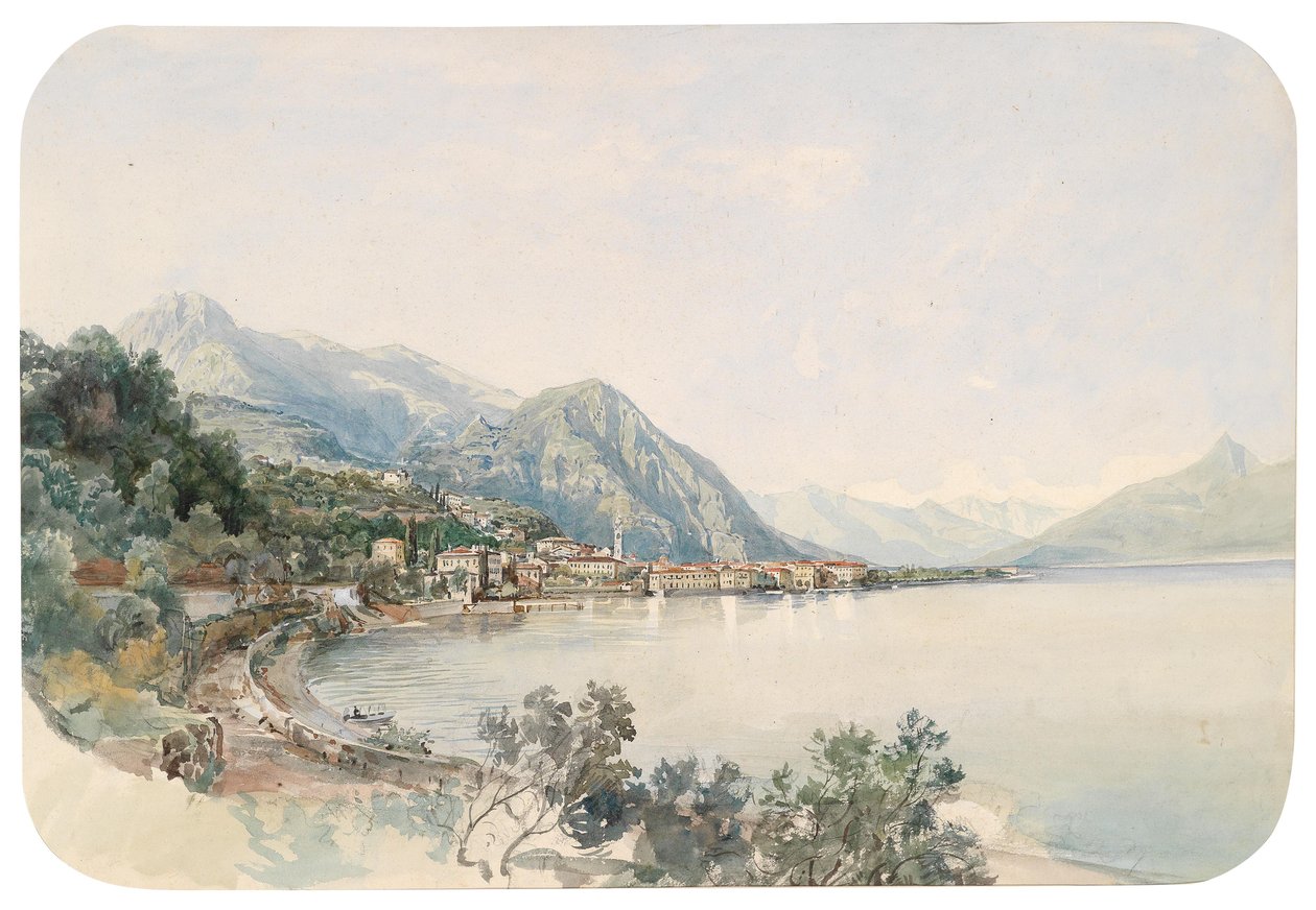 Uitzicht over het Comomeer op Bellaggio door Thomas Ender