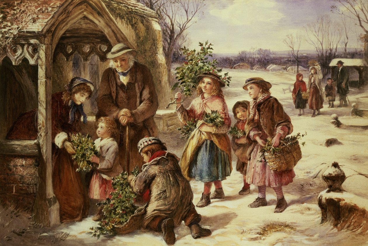 Kerstmorgen, 1865 door Thomas Falcon Marshall