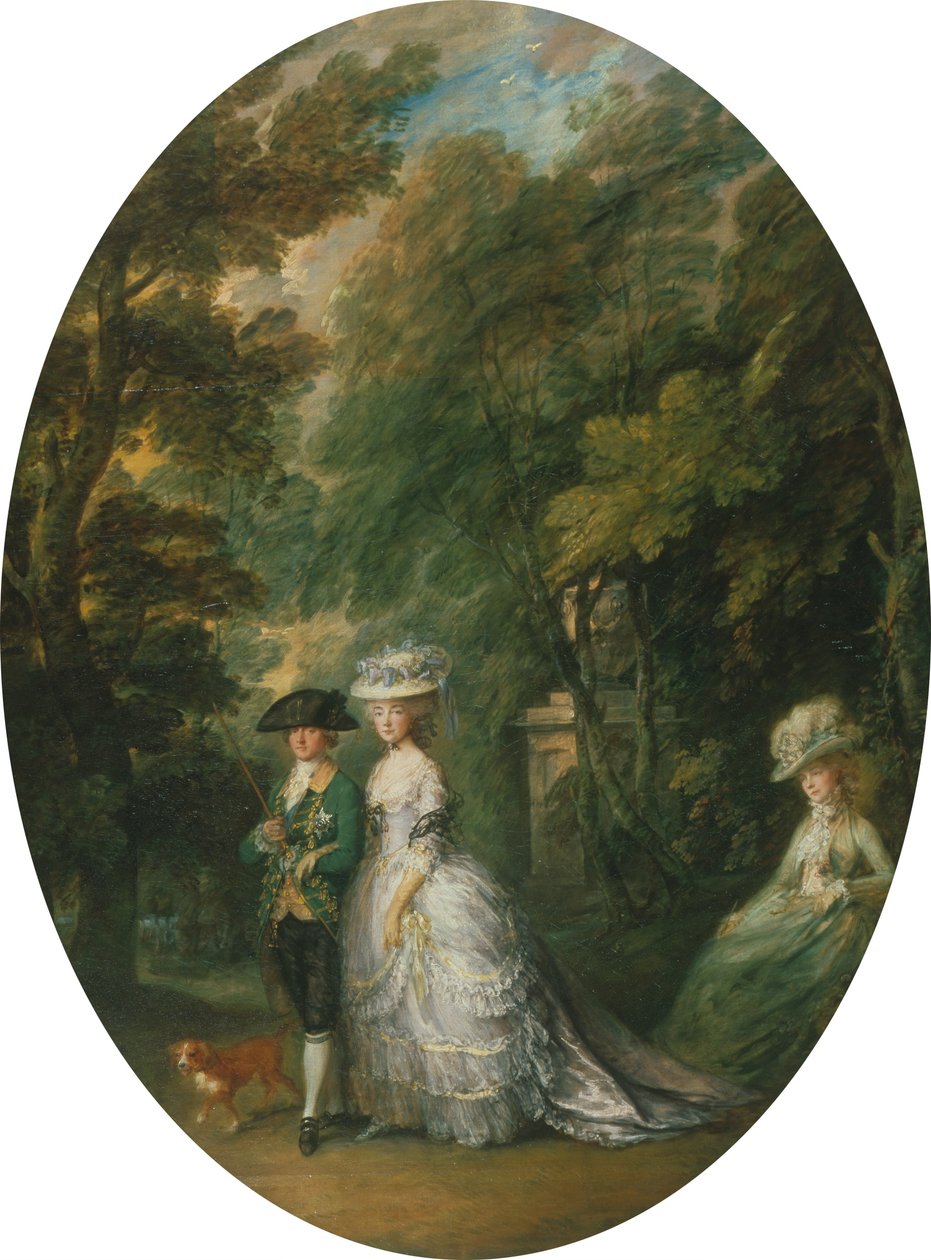 Hendrik, Hertog van Cumberland (1745-90) met de Hertogin van Cumberland (1743-1808) en Lady Elizabeth Lu... door Thomas Gainsborough