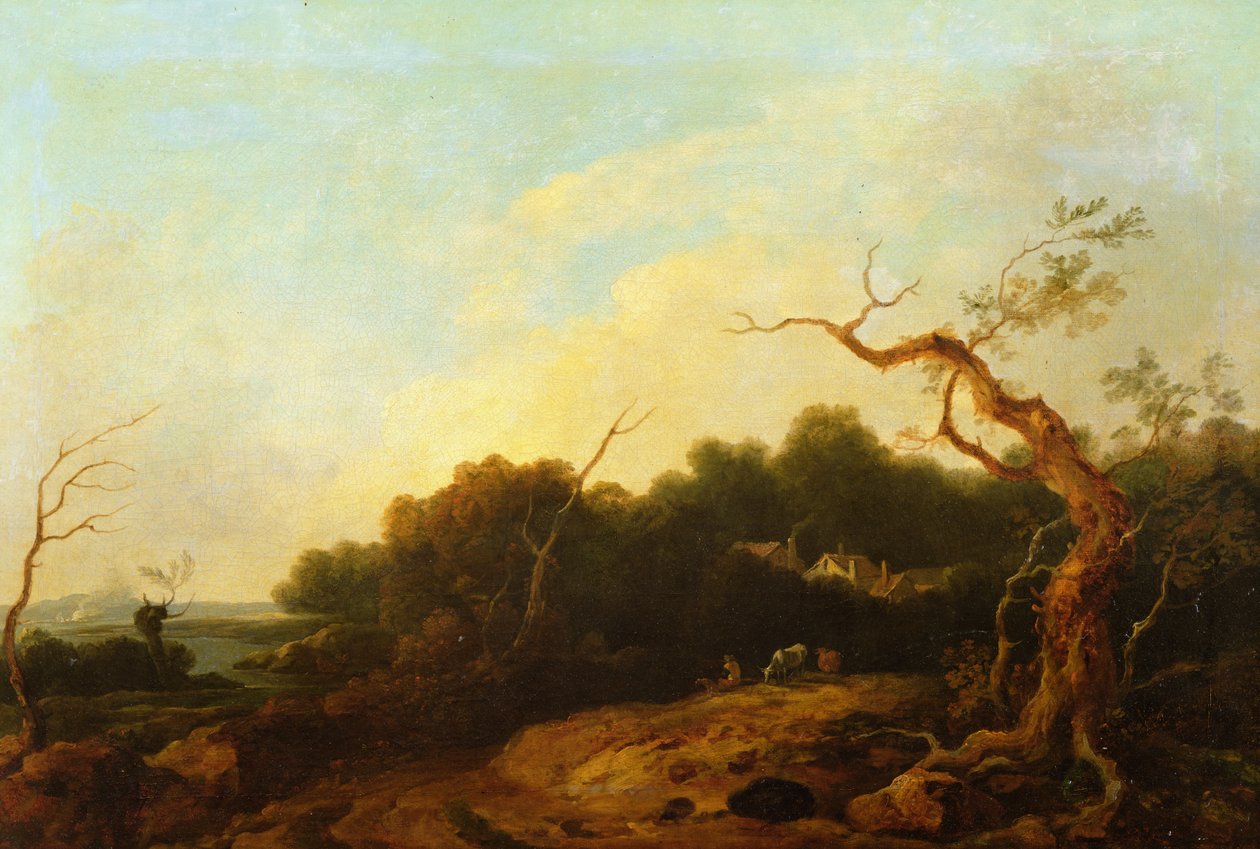 Landschap, c.1750 door Thomas Gainsborough