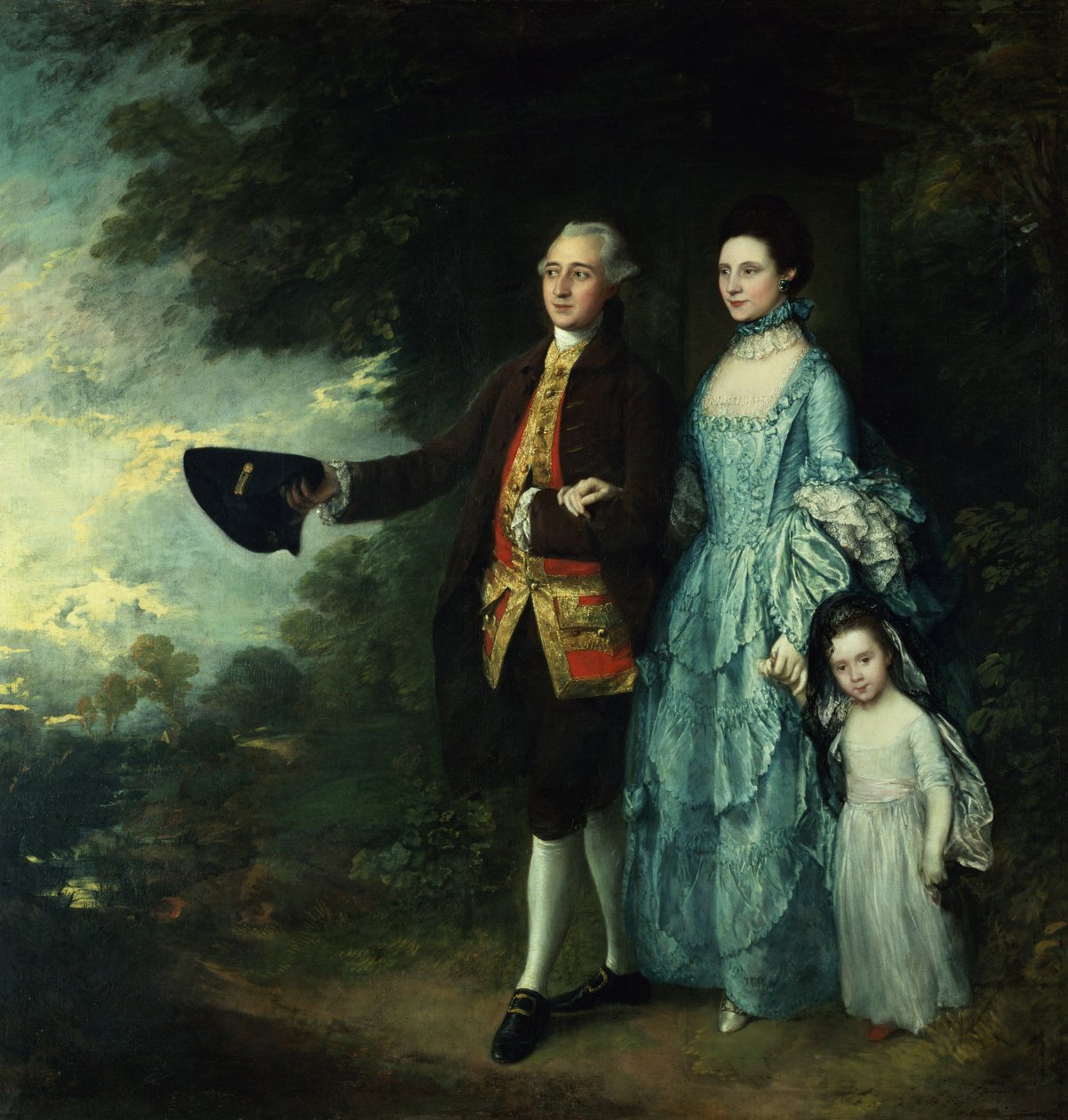 De heer en mevrouw George Byam en hun oudste dochter, Selina, c.1764 door Thomas Gainsborough