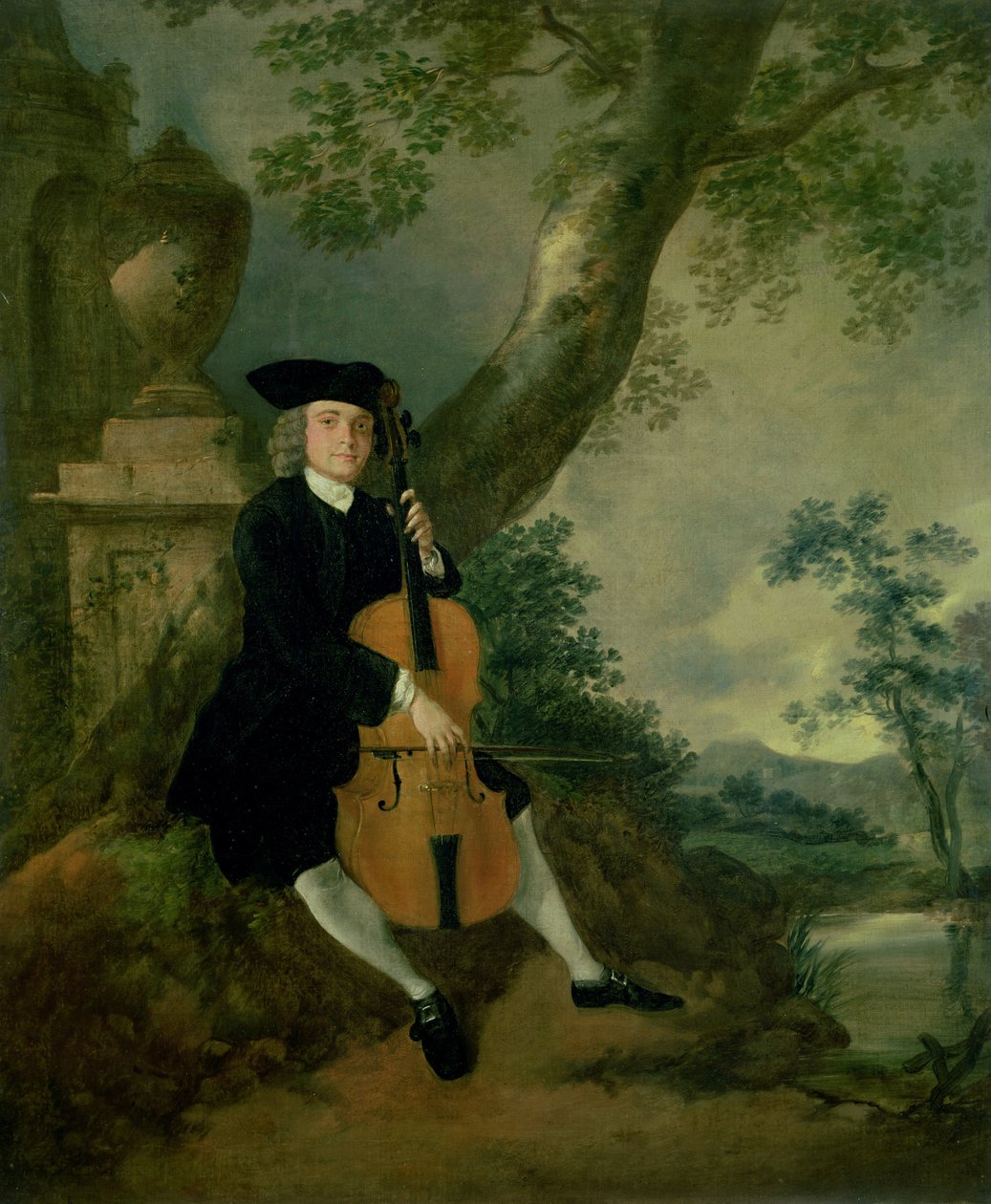 De eerwaarde John Chafy speelt cello door Thomas Gainsborough