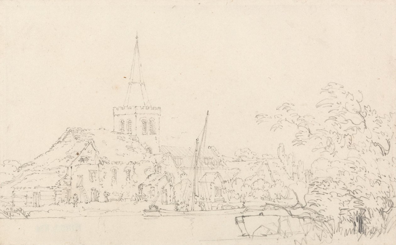 Great Marlow Kerk, Buckinghamshire door Thomas Girtin