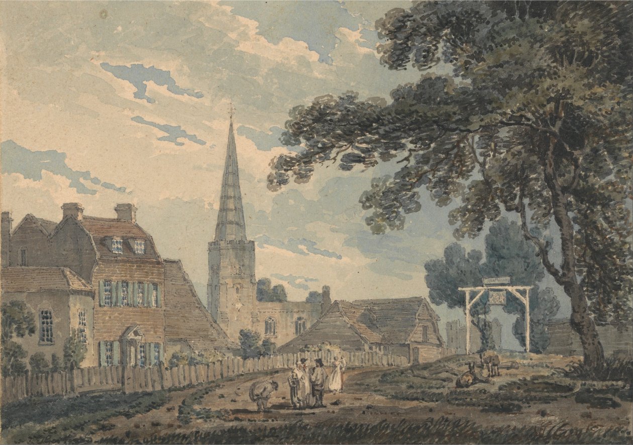 Harrow-on-the-Hill, Middlesex door Thomas Girtin